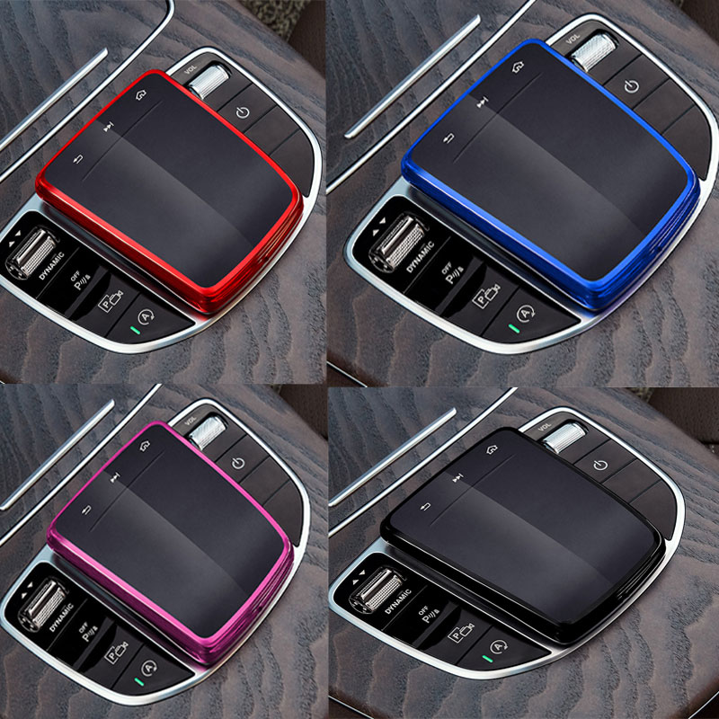 For Mercedes Benz E C S V G GLC GLS Class W213 W205 X253 Car Accessories Center Console Media Mouse Shell Screen Protector Cover