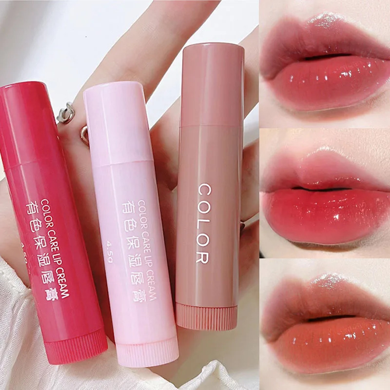 Moisturize Lip Balm Lipstick Hydrate Cute Girl Plump Lip Water Light Lip Glaze Makeup Korean Lipstick Cosmetic 3 Colors Beauty 240621