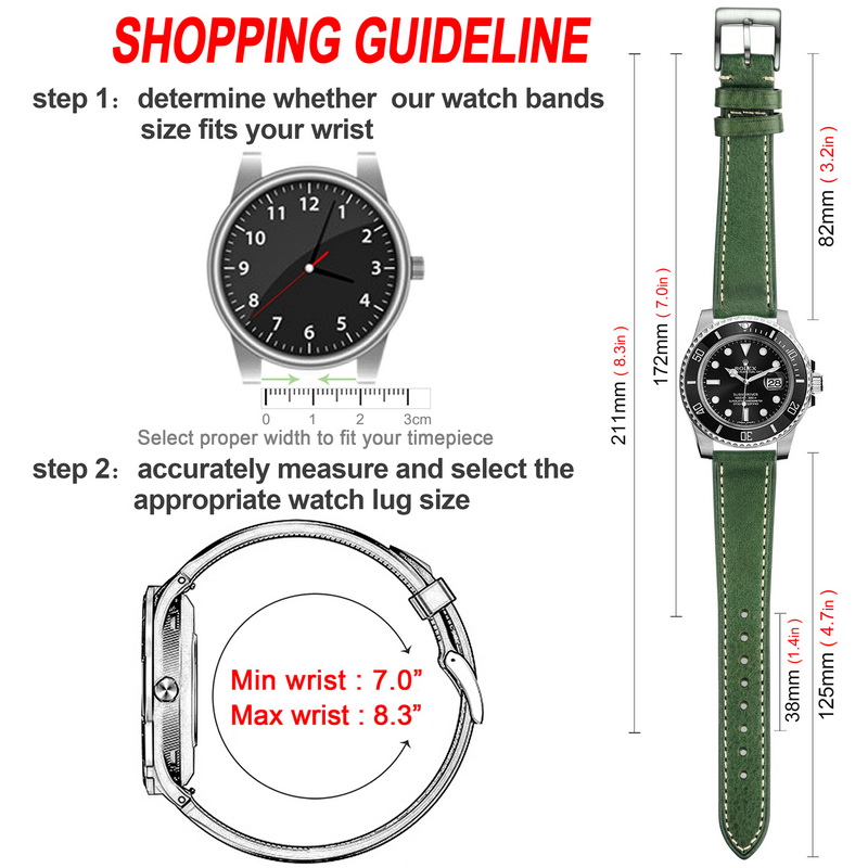 HEMSUT Italy Cowhide Watch Band For Man Vintage Soft Wrap Genuine Leather Wrist Straps Quick Release 22mm18mm20mm