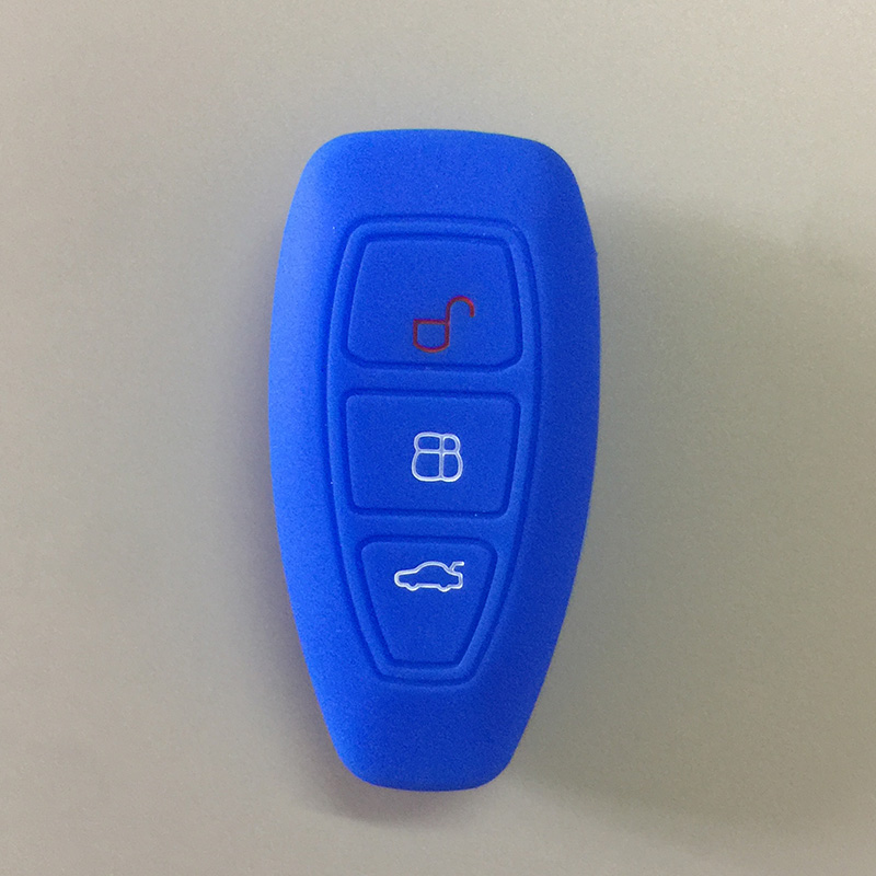 silicone car key cover case For Ford Focus 3 4 MK3 ST RS Kuga Escape Ecosport Fiesta 3 Buttons Smart Remote Fob Protect Cover