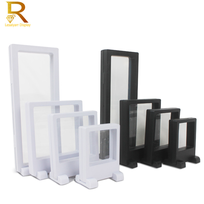 3D Album Floating Frame Earrings Jewelry Packaging Box PET Coin Key Display Stand Ring Diamond Case Gemstone Display Gift Box