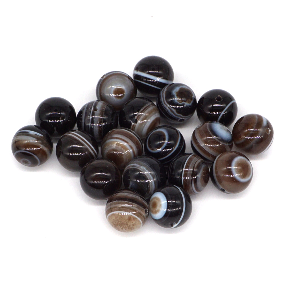 Wholesale 14mm Natural Gemstone Evil Eye Agate Crystal Reiki Healing Round Loose Stone Beads Jewelry Bracelet Making Accessories