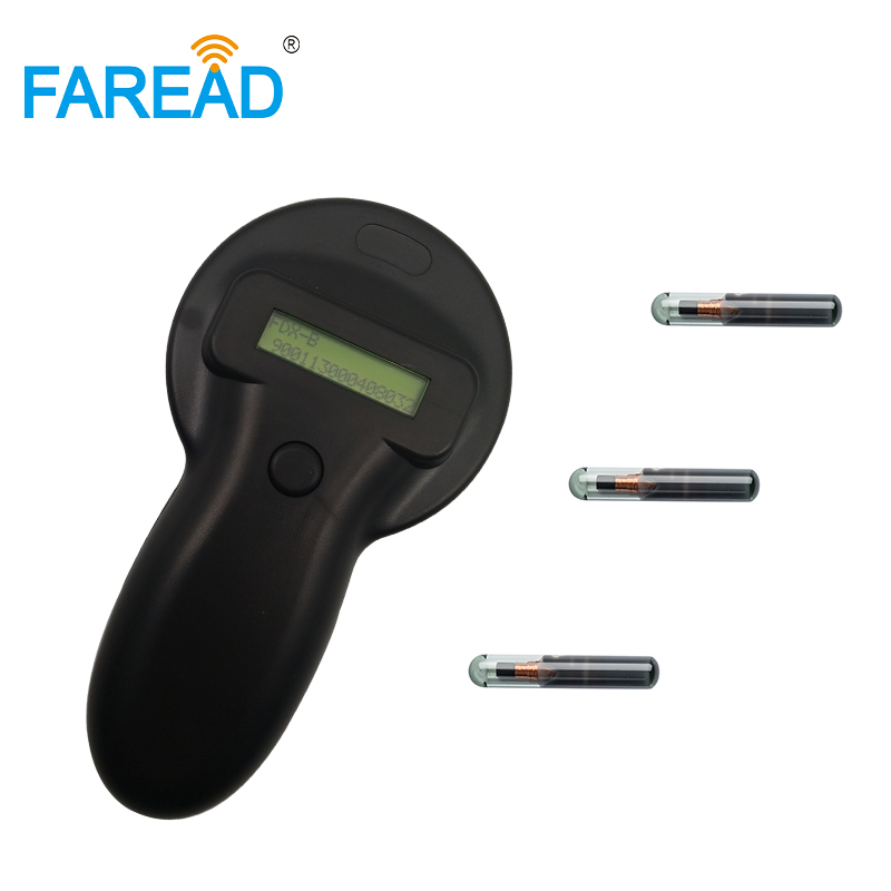 LF 125/134.2KHz FDX-A/FDX-B/HDX optional Animal glass chip ear tag microchip reader for pet,dog,cat,cow,fish,turtle ID scanner