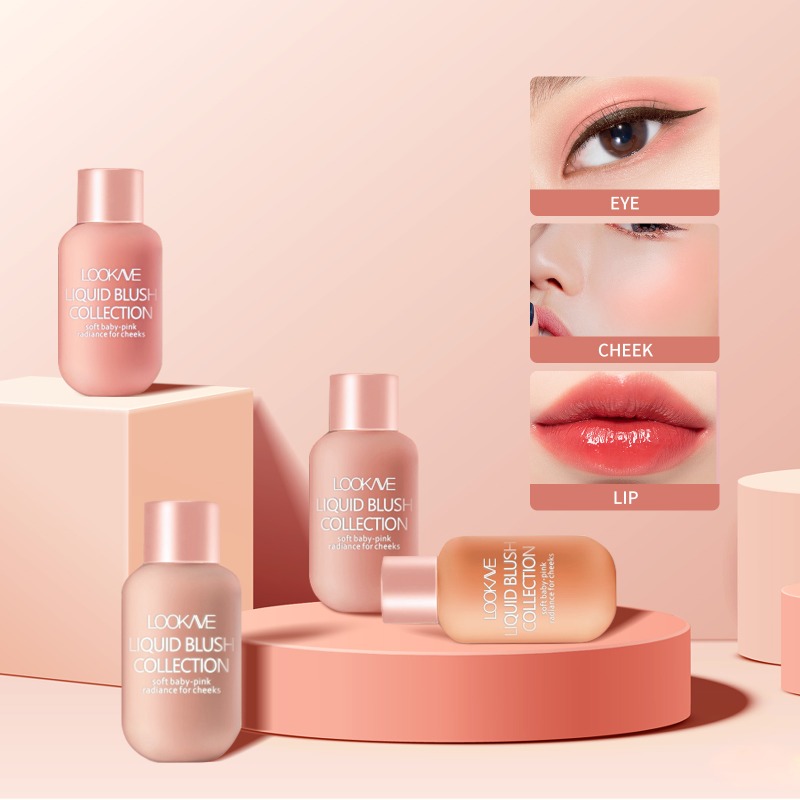Glossier Peach Liquid Blush Waterproof Velvet Natural Cheek Blush Makeup Brighten Highlighter Professional Korean Cosmetic