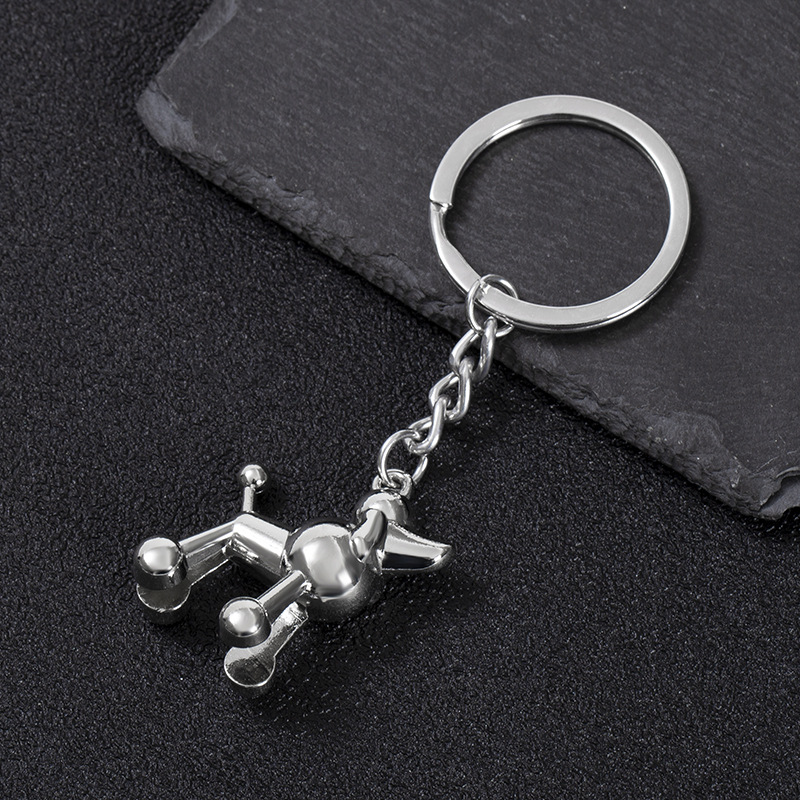 Creative 3D Pet Poodle Keychain Cute Key Ring For Women Men Lucky Dog Key Chain Key Holder Bag Charm Keyring Jewelry Gift