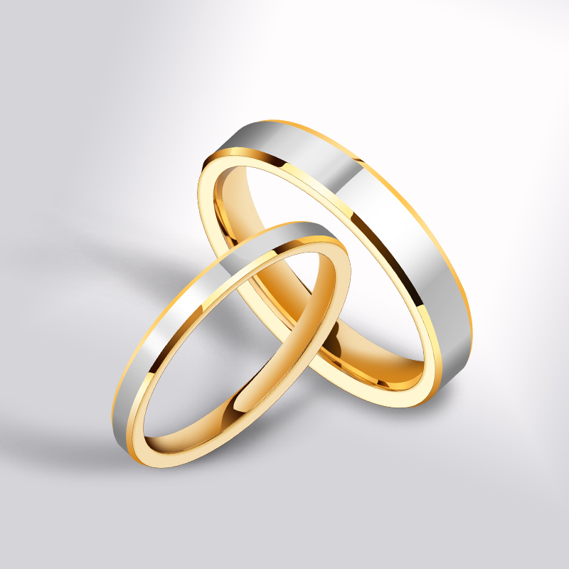 Couple Ring for Man Woman, Tungsten Wedding Band Lover Jewelry Comfort Fit High Polished , Customized Lettering, Free Shipping
