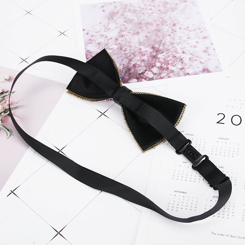 Men Luxury Diamond Glitter Bow Tie Bowtie Butterfly Knot Crystal Rhinestone Collar Tie Cool Wedding Formal Party Bow tie