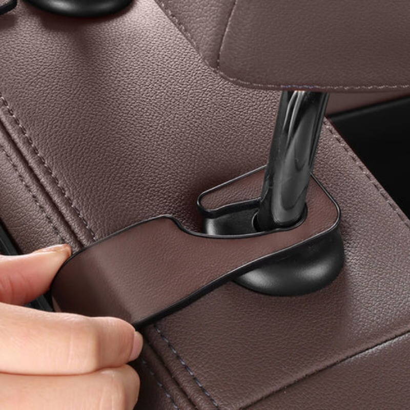 Car Back Seat Multifunctional Tissue Storage Box Leather Portability Auto Backseat Water Cup Holder Backseat Hang Hook Organizer
