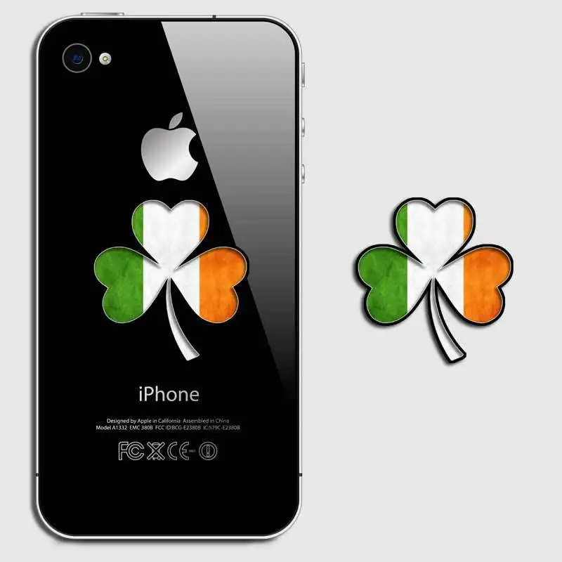 2 Pack Irish Flag Shamrock Decal Ireland Dublin Car Truck Iphone Window Sticker Kawaii Car Accessories Car Decor Glue Sticker