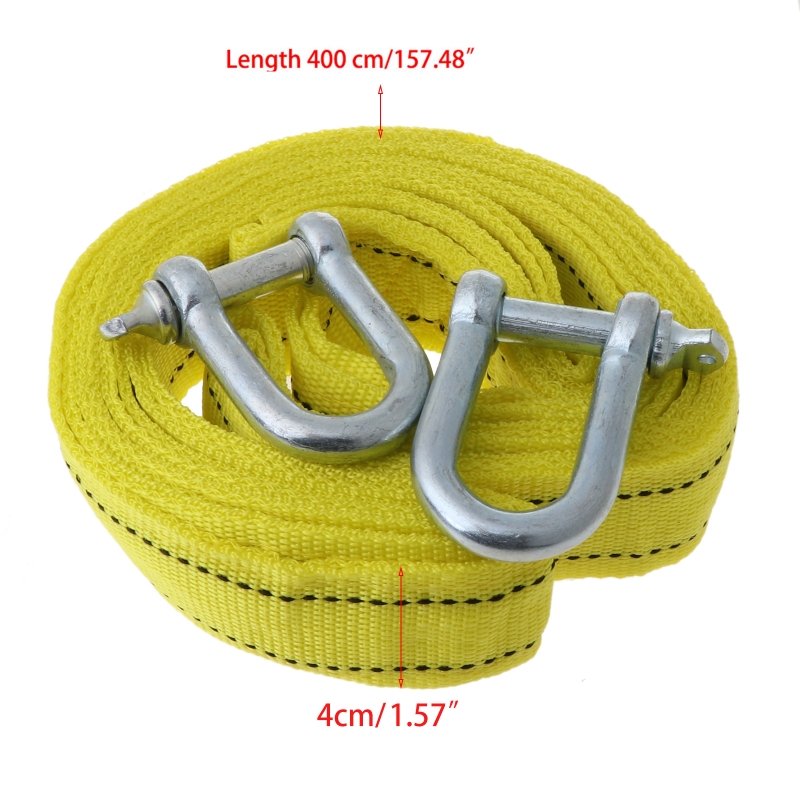 Car Tow Rope Straps with Hooks-5 Tons 4 Meters(13.12ft) with Vehicle Storage Bag High Strength Emergency Towing Rope Cable