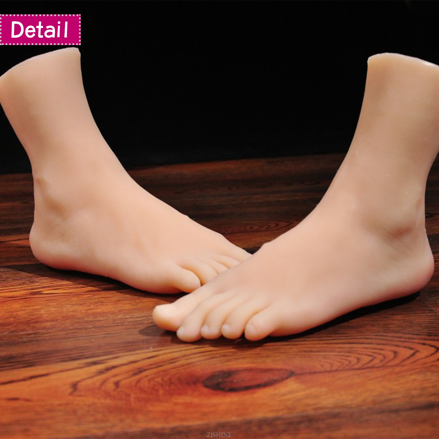 Nail Practice Foot Model Real Female Manicure Silicone Mannequin Feet Fetish For Painting Shoes Sock Jewelry Props Display 3904