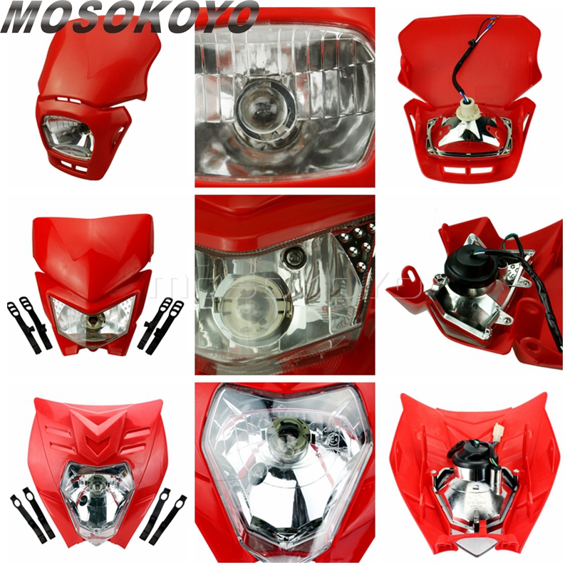 Headlight Motocross Enduro Fairing Dirt Bike Headlight Headlamp For Honda CRF 450 250 300 450F 250F Motorcycle Accessories Parts
