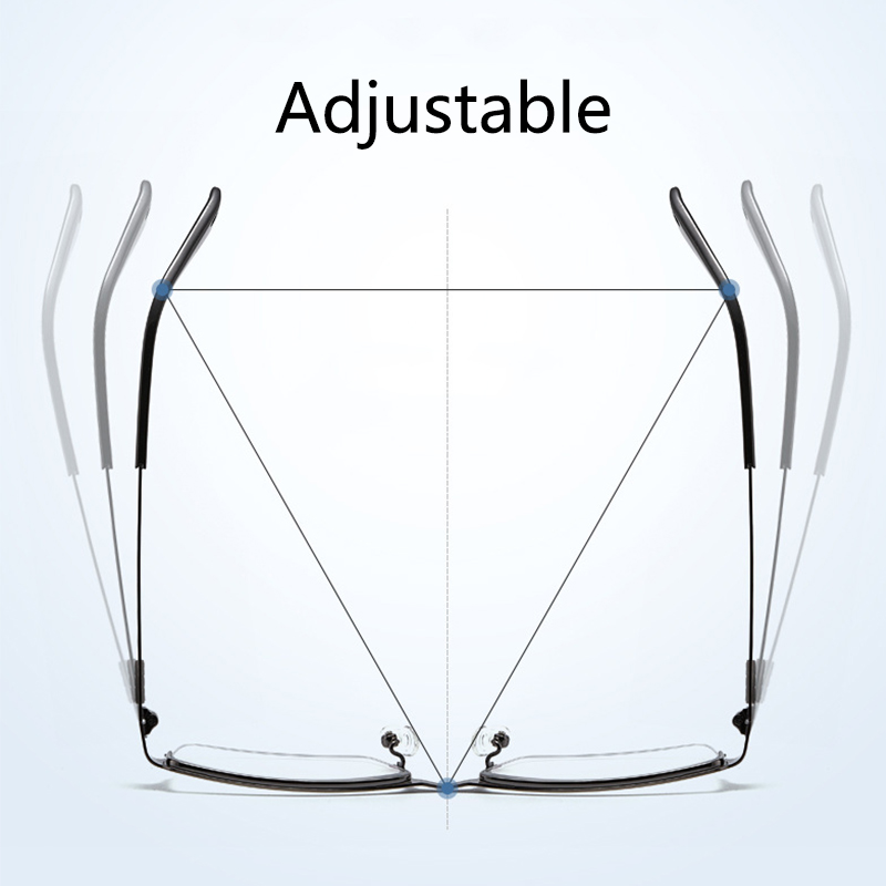 Progressive Multifocal Reading Glasses Men Half Frame Presbyopic Glasses Far Near Eyeglasses Magnifier Ultralight +175 +225