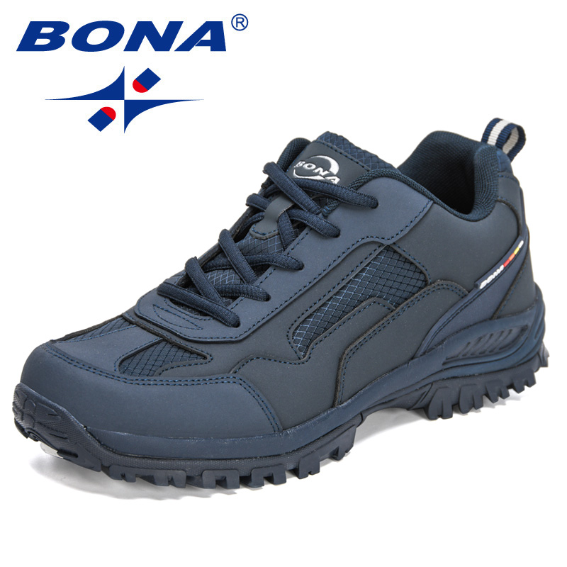 New BONA Designers Non-slip Wear-resistant Breathable Hiking Shoes Men New Outdoor High-quality Jogging Walking Shoe Manscuo 30f9