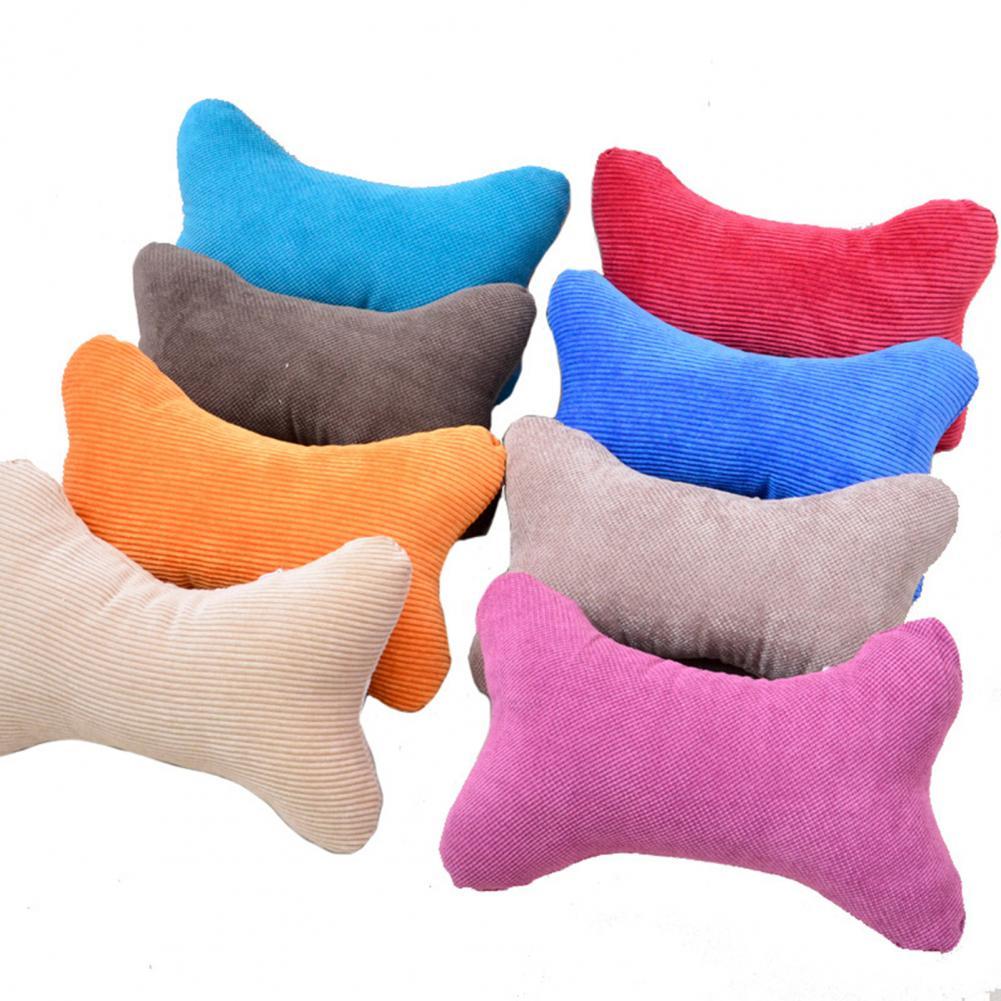 Car Seat Headrest Breathable Household Corduroy Bone Shaped Ergonomic Car Seat Pillow for Car Interior Accessories Neck Pillow