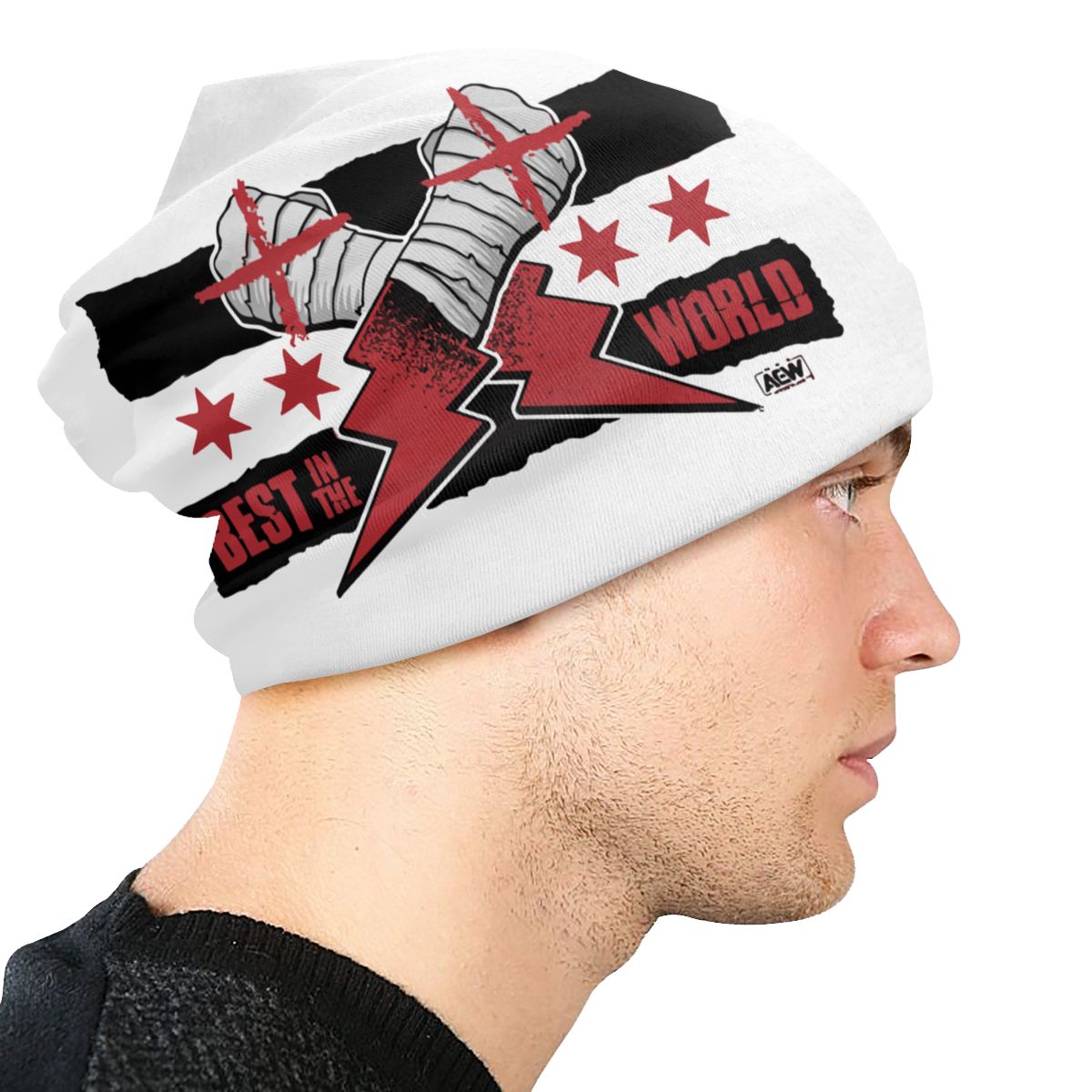 Cm Punk Aew Best In The World Caps Hip Hop Street Skullies Beanies Hat Men Women Male Spring Warm Dual-use Bonnet Knitting Hats
