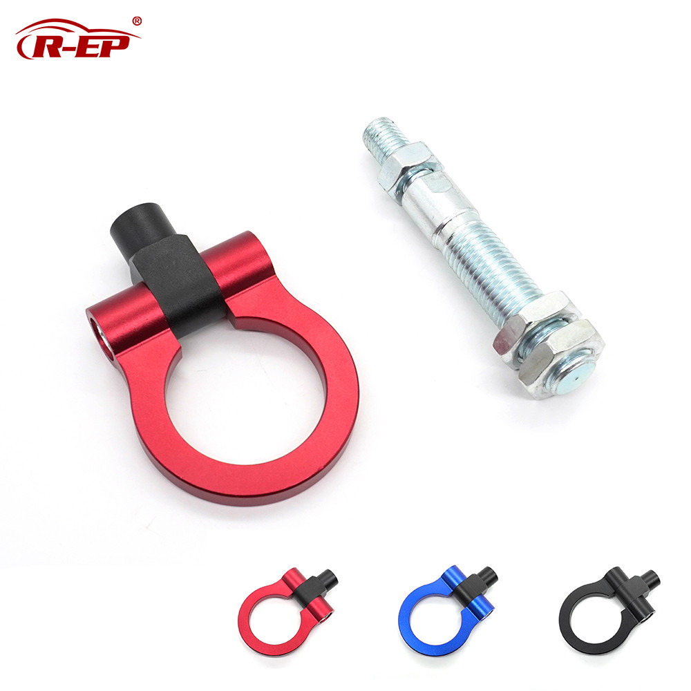 R-EP Tow Hook Red Folding Ring Racing Heavy Duty Durable And Super Strength for 2012-2017 Hyundai Veloster