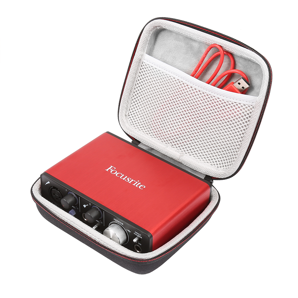 ZOPRORE Hard EVA Travel Portable Cover Protective Bag Case for Focusrite Scarlett Solo Case Extra Space