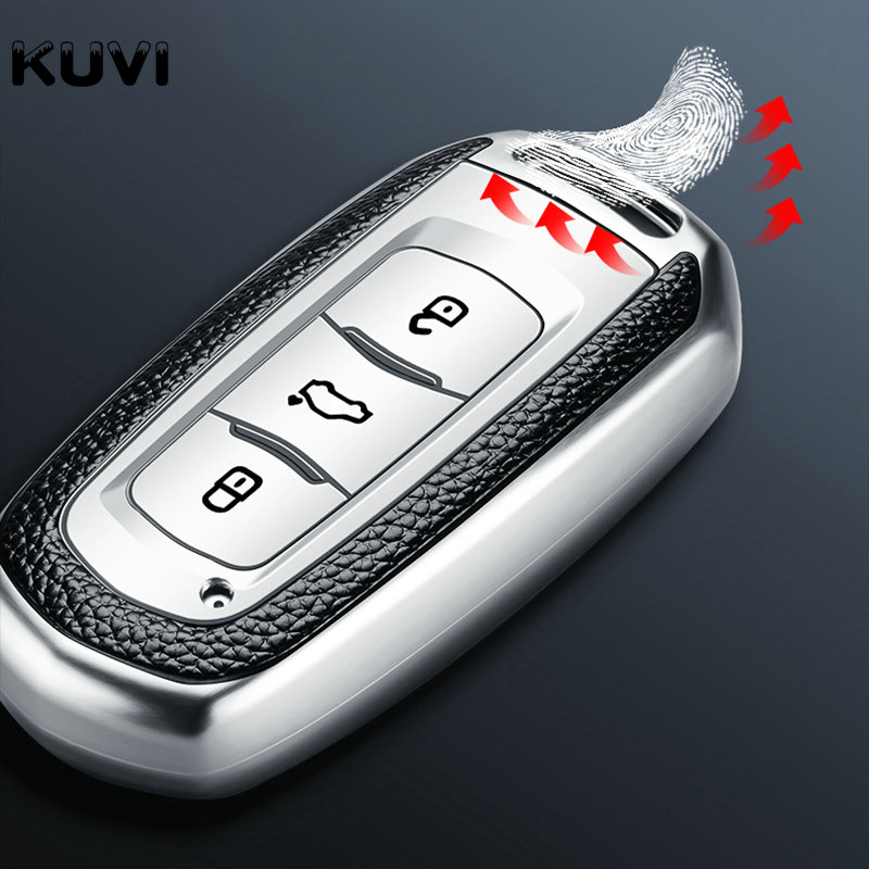 Leather TPU Car Smart Key Cover Case Shell Fob For Geely Atlas Boyue NL3 EX7 SUV GT GC9 Emgrand X7 Borui Auto Holder Accessories