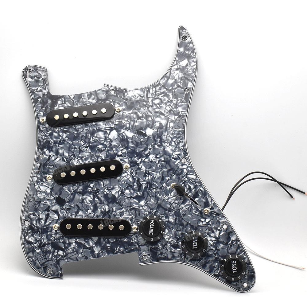 NEW Loaded Prewired Guitar Pickguard Guard Plate Ivory 3Ply with SSS Ceramic Magnet Pickups Set for ST Electric Guitar Parts