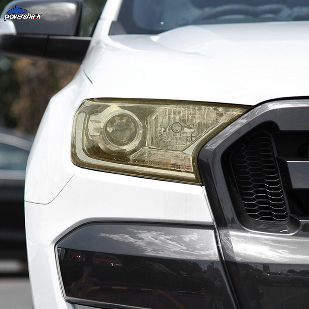 2 Pcs Car Headlight Tint Black Protective Film Transparent TPU Sticker For Ford Ranger Wildtrak Raptor 2015-Present Accessories