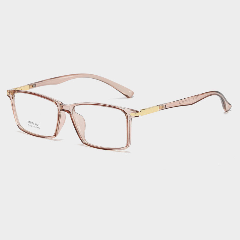 Square Glasses Frame Woman Men Glasses Retro Myopia Optical Frames Metal Clear lenses Black Gold Eyeglasses Oculos 8121