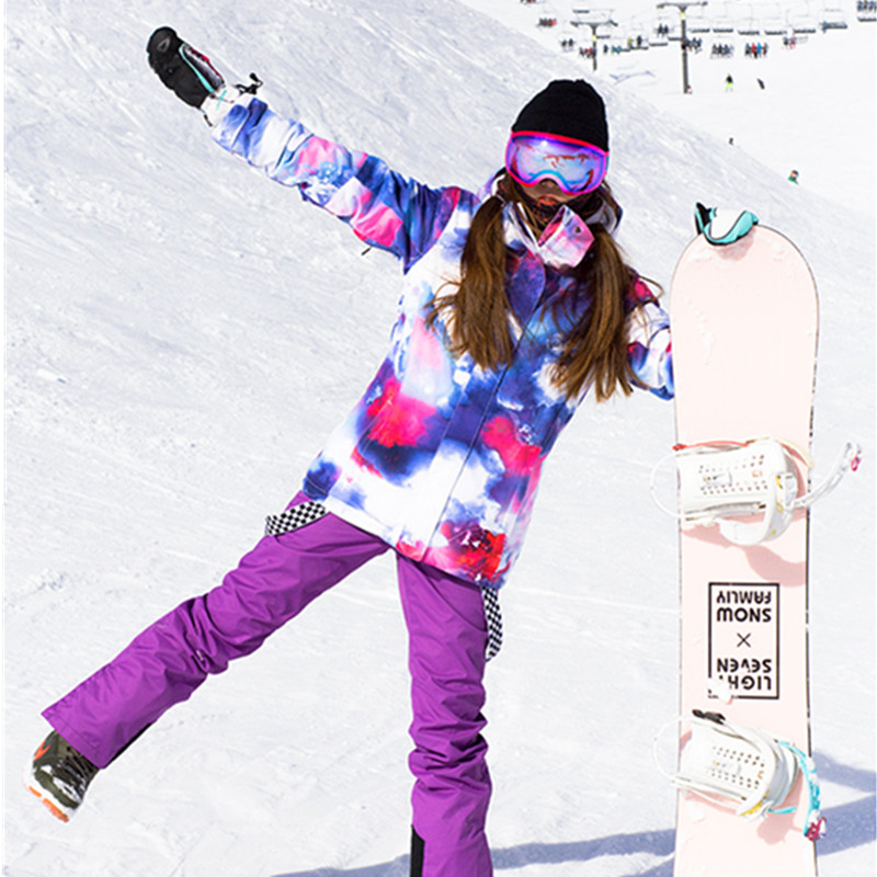 New Winter Ski Set For Women Windproof Waterproof Warm Breathable Cold-resistant And Wear-Resistant Coat+Thicken Ski Pants