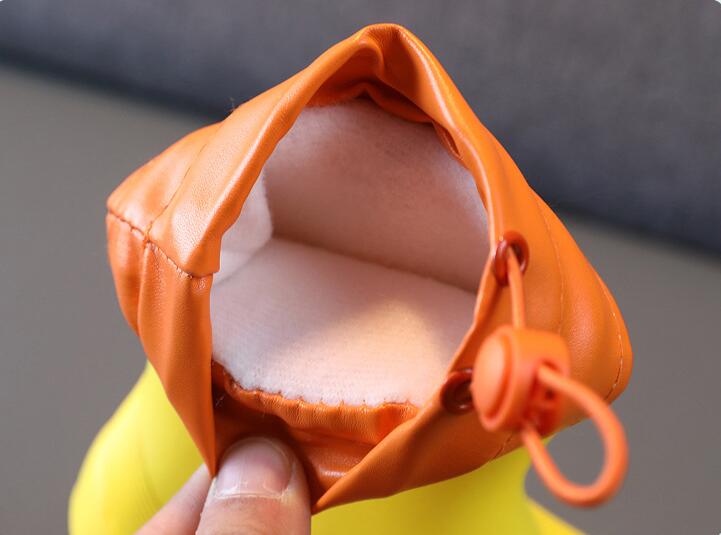Children Removable Plush Rain Boots Boys Girls Toddler Waterproof Shoes Lightweight Warm Kids Water Shoes for Four Seasons