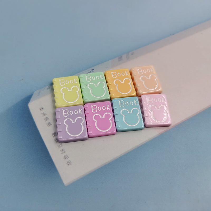10pcs Kawaii Mini Book Resin Charms Flatback For Earring Bracelet Necklace Findings Cute Floating Pendant Jewelry Making C483