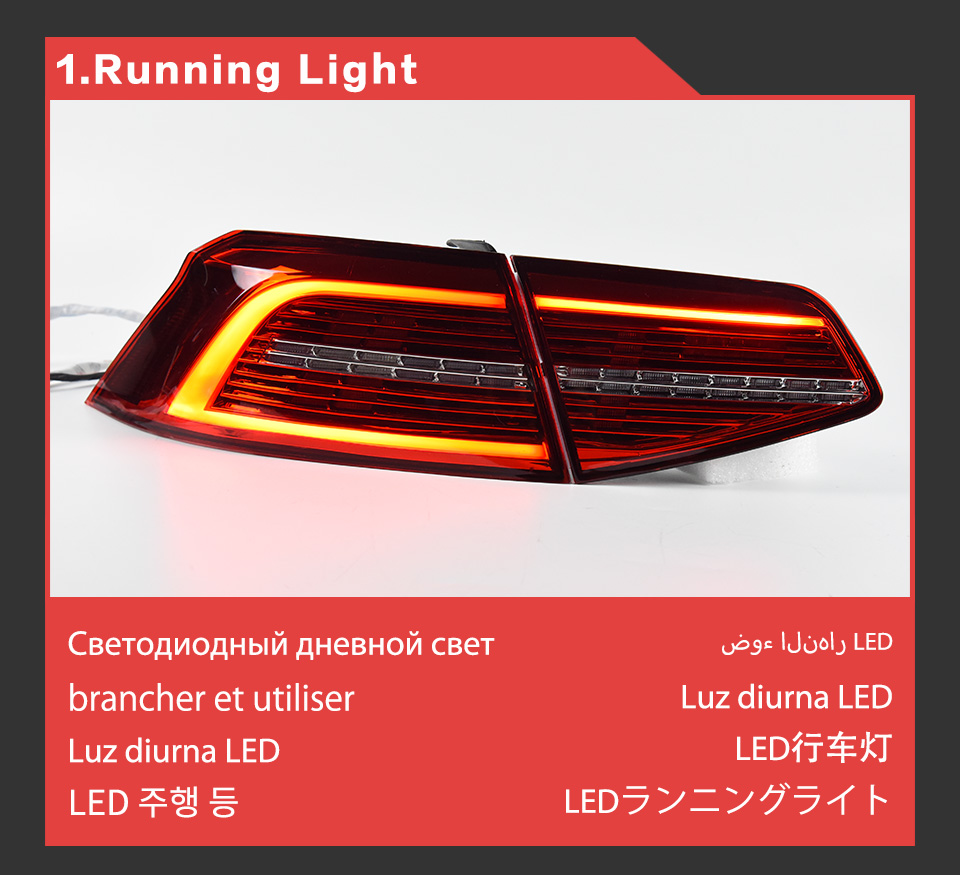 Car Taillights For Passat B8 20 16-20 19 Original Type With Sequential Turn Signal No Animation Brake Reverse Lamp