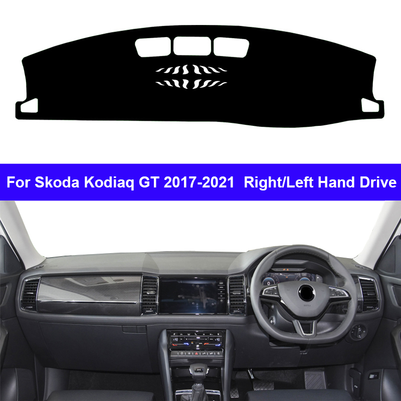 Car Dashboard Cover Dash Mat Carpet Cape For Skoda Kodiaq GT 2017 2018 2019 2020 2021 Auto Dashmat Sunshade Anti-Dirty 2015