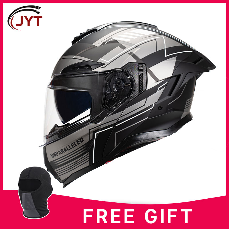 Men Flip Up Helmet Dual Lens Full Face Motorcycle Helmets Motocross Racing Modular Helmet Cascos Para Moto DOT Approved