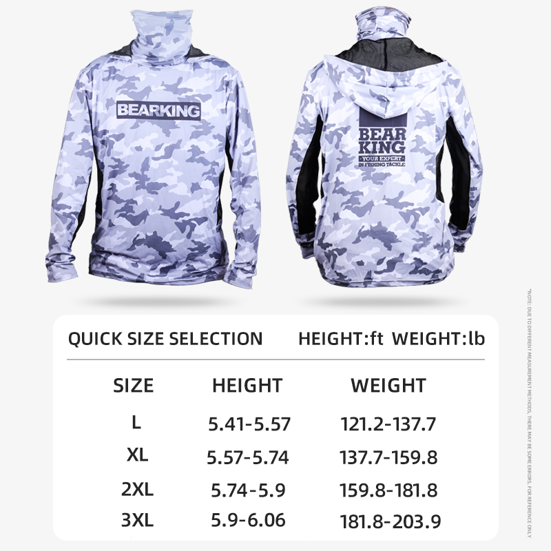 BEARKING NEW long-sleeved fishing shirt breathable and quick-drying outdoor men's fishing clothes/motocross jersey