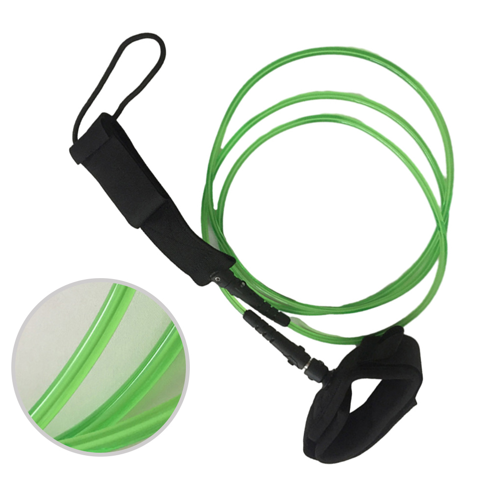 1PCS Rope 6inch 5.5MM Diameter Green Rope With Paper Card Surfboard Foot Ropes Paddle Board Ropes TPU Water Sports Accessories