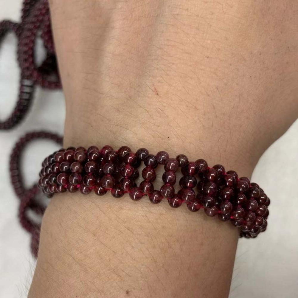 red garnet stone bracelet natural gemstone jewelry bracelet DIY bracelet for woman wholesale !