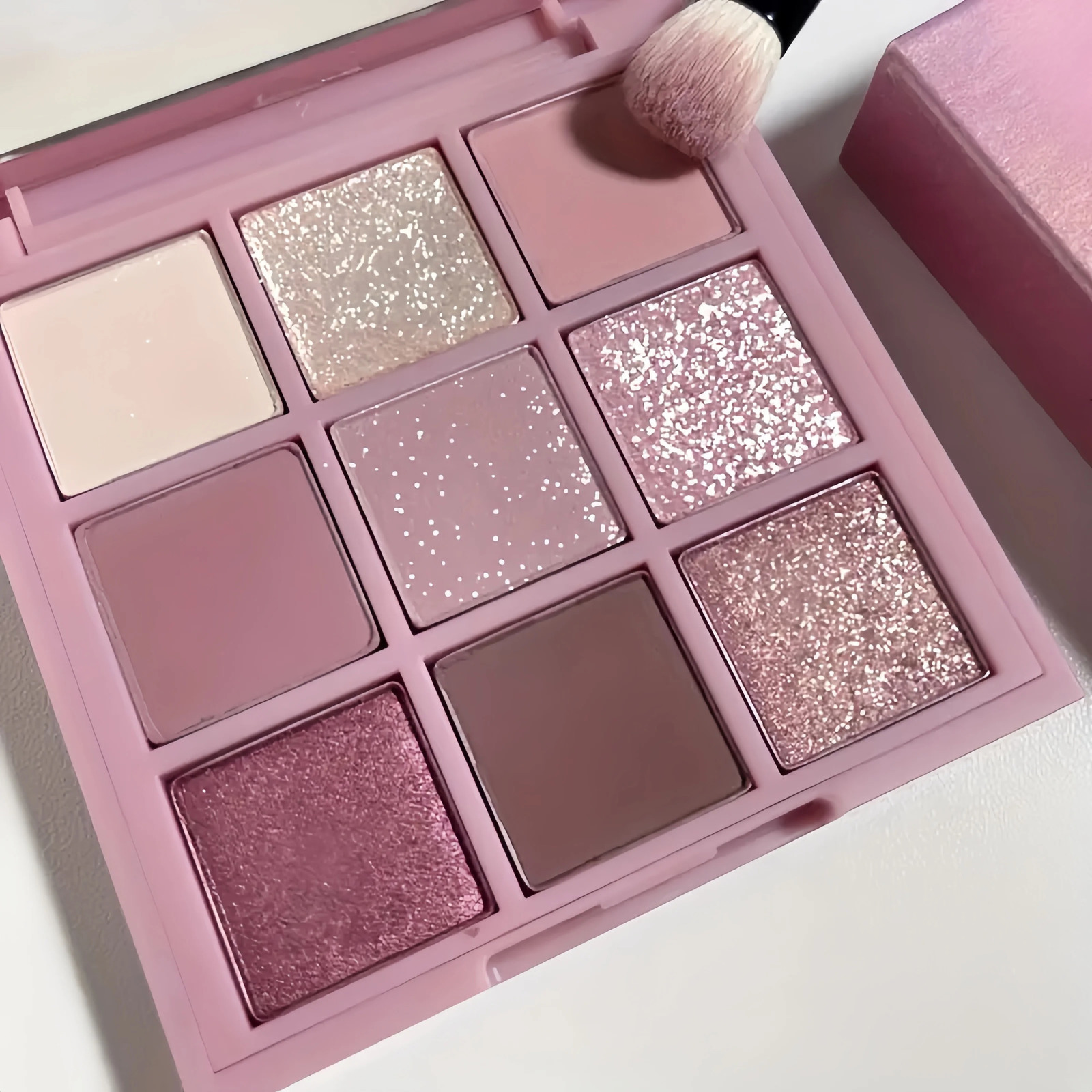9 Color Smokey Eyeshadow Palette Color Glitter Pearl Matte Pressed Powder Waterproof Pigmented Eyeshadow Palette 240624