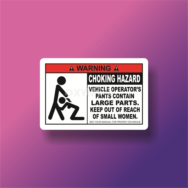 DXYMOO Warning No Smoking Choking JDM Automotive 98 RON Decals Car Truck Window Tail Motorcycle Sticker