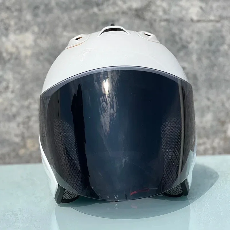 Ram4 Glossy White Half Men and Women Motorcycle Off-Road Summer Helmet Downhill Racing Mountain Cross Casco Capacete