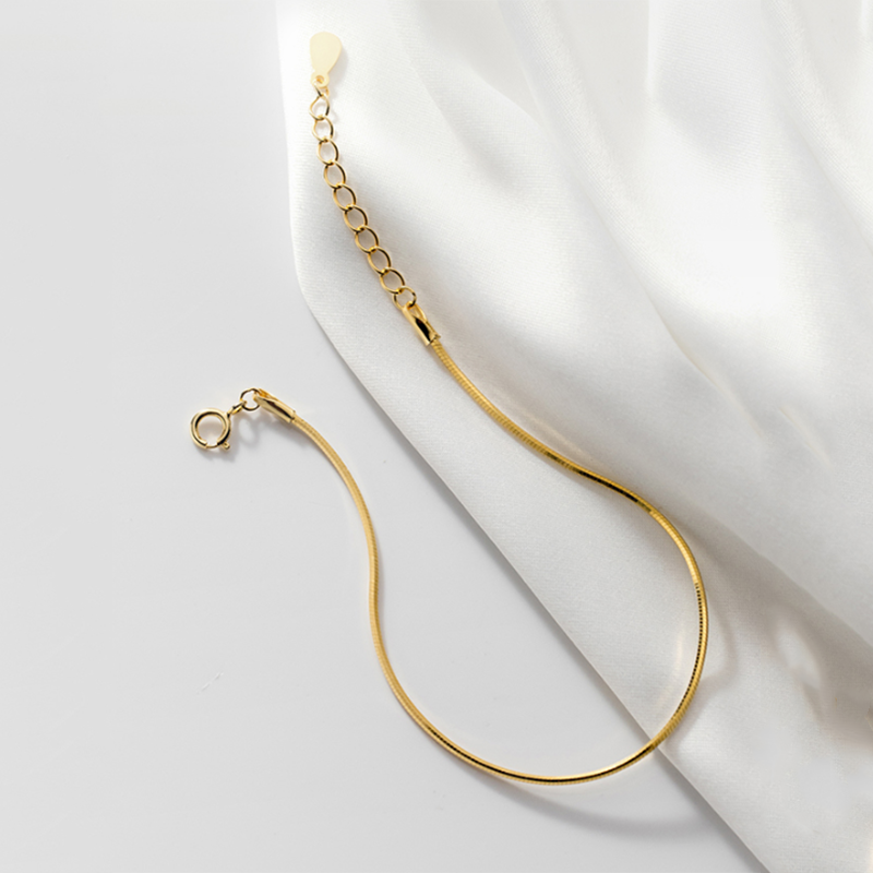 WOOZU 925 Sterling Silver Korean Glossy Snake Bone Chain Bracelets For Women Statement European Hip Hop Exquisite Jewelry Gift