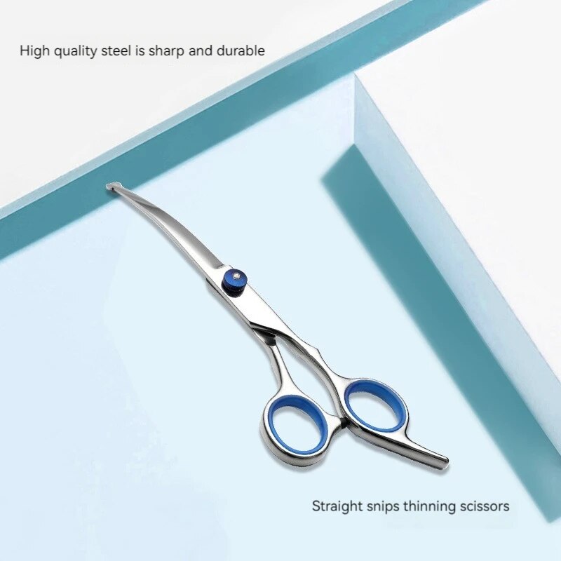 Curved Scissors Round Head Barber Scissors Home Hairdressing Scissors Shaving Scissors Hairdressing Tools