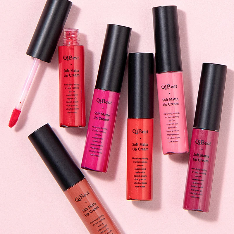 Matte Velvet Lip Gloss Waterproof 24 Hours Long-lasting Silky Texture Liquid Lipstick Lip Tint Pigment Cosmetics Beauty Makeup