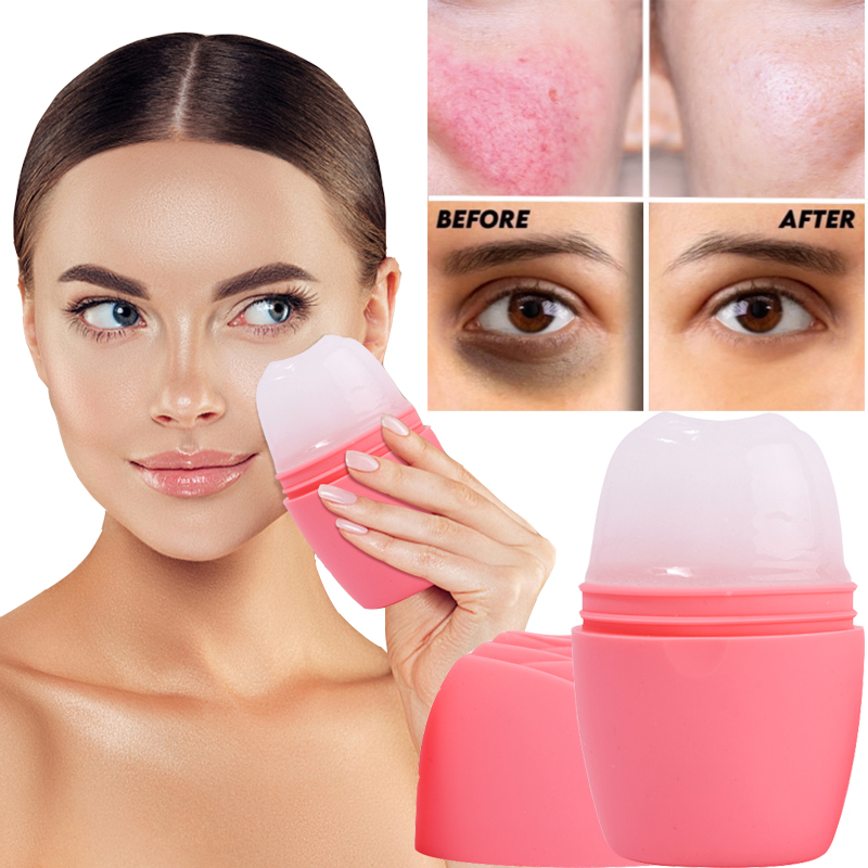 Silicone Face Eyes Ice Roller Anti-Wrinkles Reduce Dark Circles Edema Shrink Pores Tighten Skin Facial Care Beauty Massager Tool
