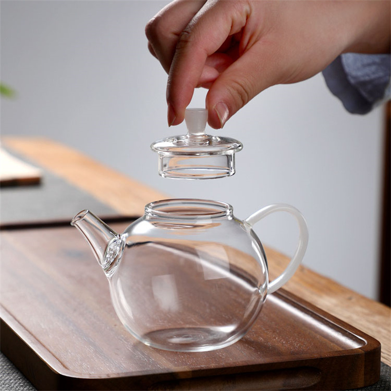 High Borosilicate Heat Resistant Glass Teapot 230ml Flower Puer Tea Maker Chinese Kung Fu Tea Pots With Filter Household Teaware