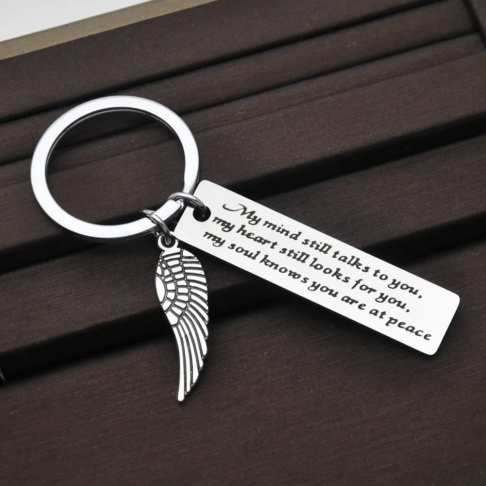 Metal Sympathy Keychain In Memory Of Loved One Wing Keyring Memorial Gifts Loss Of Loved Bereavement Remembrance Gift