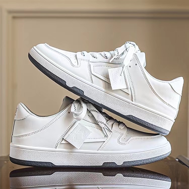 2024 men's shoes spring new white shoes fashion casual sneakers Korean niche trend board shoes