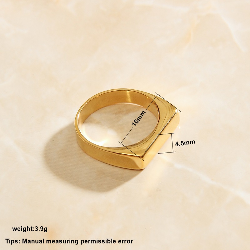 SOMMAR Gorgeous 18KGP Gold plated size 10 6 7 8 9 Lady wedding rings mini signet prices in euros men jewelry