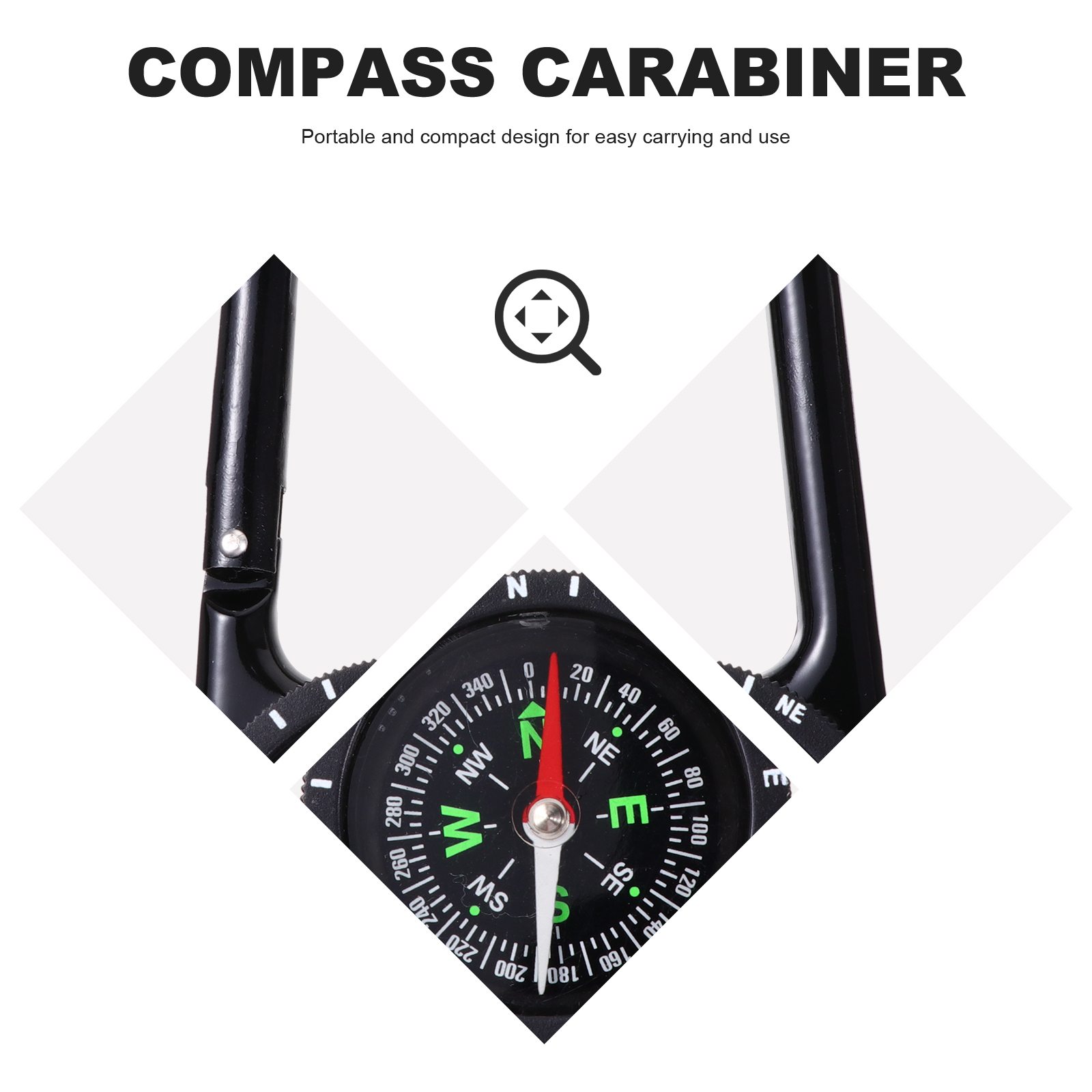 Backpack Travel Orienteering Compass Mini Party Favor Hiking Backpacking Survival Backpacks Tool Carabiner