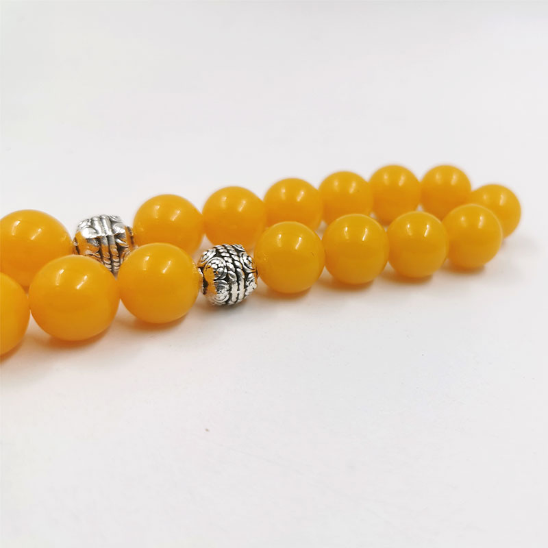 Tasbih Yellow Resin beads bracelet ambers color turkish jewelry accseeories islamic misbaha necklace Rosary bead muslim Gift
