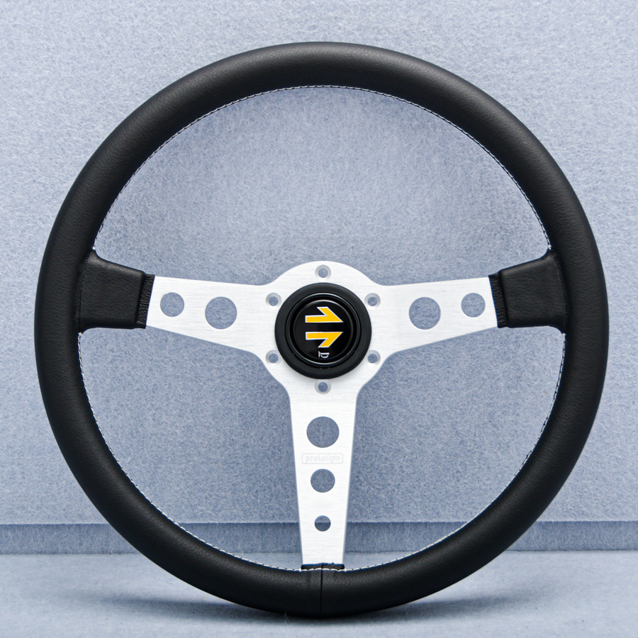 JDM Universal 14inch 350mm Racing Steering Wheel Flat Dish Leather Modified Car Sports Steering Wheel