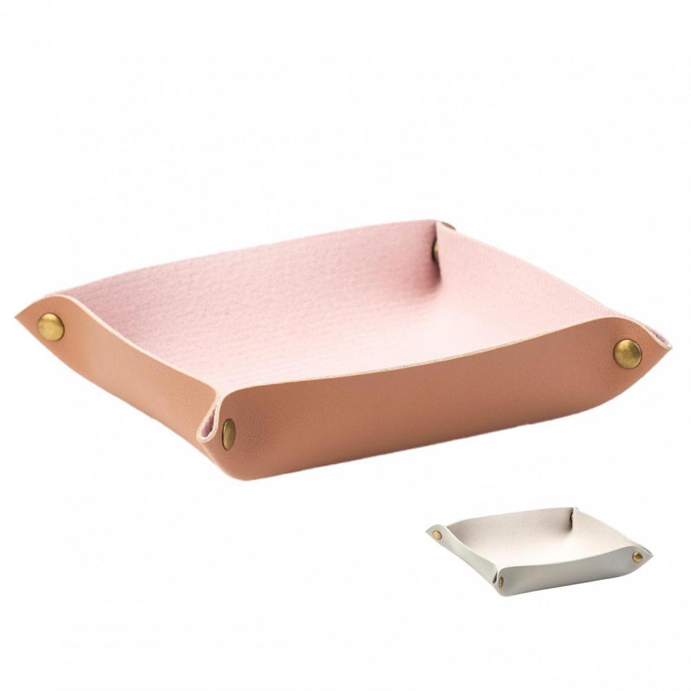 Key Plate Waterproof High Quality Chic Faux Leather Desktop Storage Tray